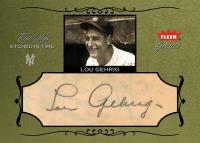 Lou Gehrig Etched in Time Card
