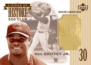 Ken Griffey, Jr. Piece of History 500 Club Card