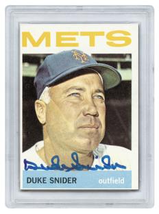 Duke Snider Topps Originals - Signature Edition Card