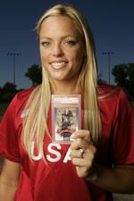 Jennie Finch with Autographed RC Card