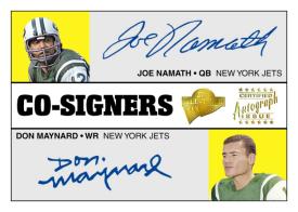 Joe Namath / Don Maynard Co-Signers Card