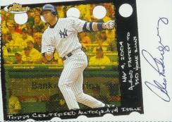2005 Topps Finest Baseball Alex Rodriguez Autographed Card