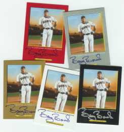 2005 Turkey Red Baseball Barry Bonds Autographed Cards