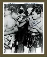 Posed Photo of Braddock and Louis, Signed by 
Braddock