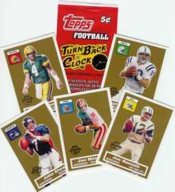 Topps 50th Anniversary Football "Turn Back the Clock" 5¢ Pack