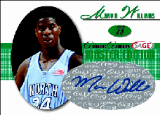 SAGE Autographed Basketball 2005-06 Marvin Williams Card