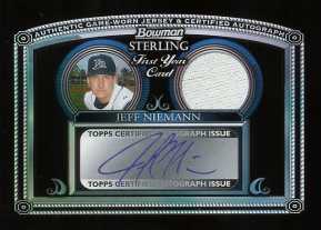 2005 Bowman Sterling Jeff Niemann Autographed RC/Prospect 
Relic Card